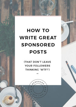 How to Write Great Sponsored Posts